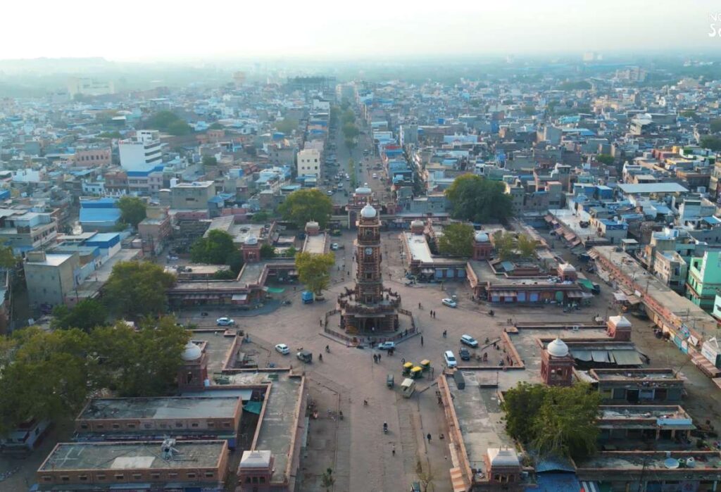Ghanta Ghar Jodhpur arial view 2